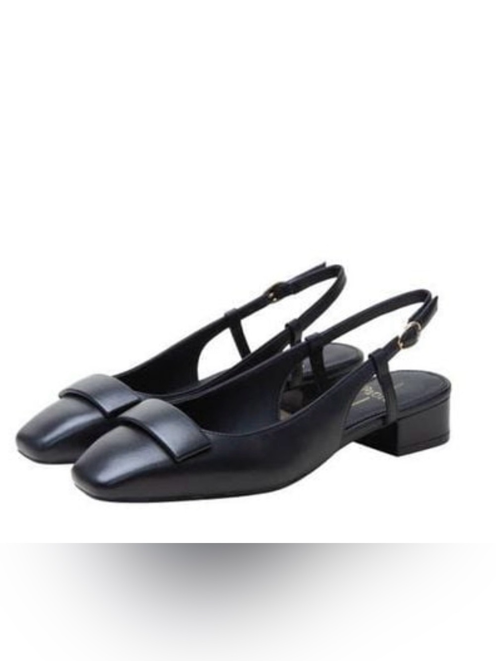 Linea Paolo CARIS Black Nappa Leather Slingback Pumps Size 8.5 NIB Retail $129